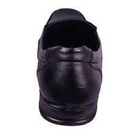 Black Solid Faux Leather Slip on Formal Shoes-thumb2