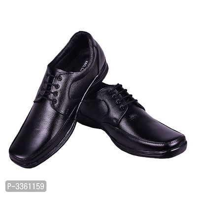 Genuine Leather Black Formal Lace Up Shoes-thumb4