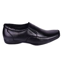 Faux Leather Black Formal Slip On Shoes-thumb2