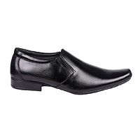 Genuine Leather Men's Formal Black Slip On Shoes-thumb1