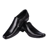 Genuine Leather Men's Formal Black Slip On Shoes-thumb2