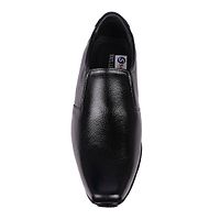 Genuine Leather Men's Formal Black Slip On Shoes-thumb3