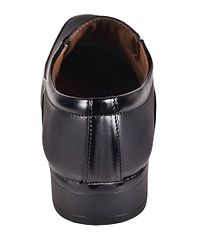 Black Solid Synthetic Leather Slip on Formal Shoes-thumb2