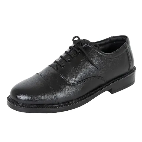 Somugi Genuine Leather Black Lace up Oxford Shoes for Men and Boys