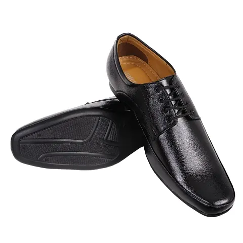 Stylish Artificial Leather Lace Up Formal Shoes For Men