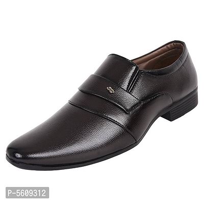 Brown Slip on formal Shoes for Men made by Artificial Leather-thumb0