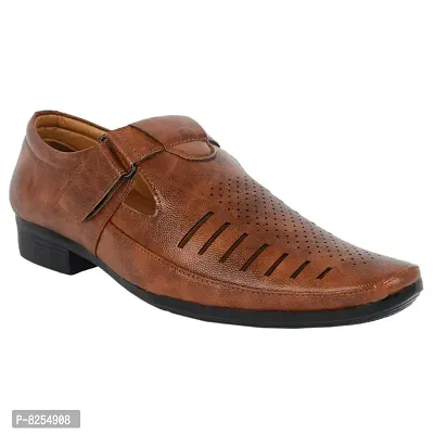 Men Velcro Roman Sandals made by Artificial Leather-thumb0