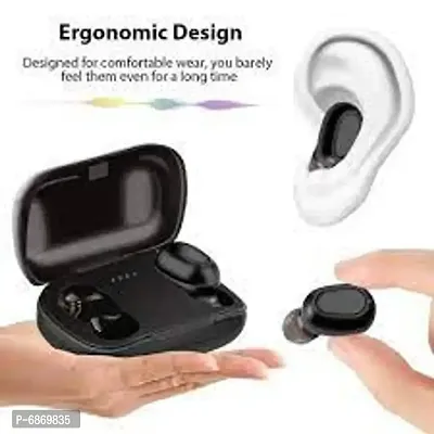 L21 Truly Wireless Earbuds/air-pod/ buds5.0 Bluetooth Headset Bluetooth Headset (Black, True Wireless)-thumb0