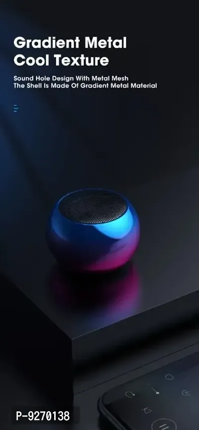 GLOSSY  M3 Colorful Wireless Speakers 3D Mini Electroplating Round Steel Bluetooth Speaker