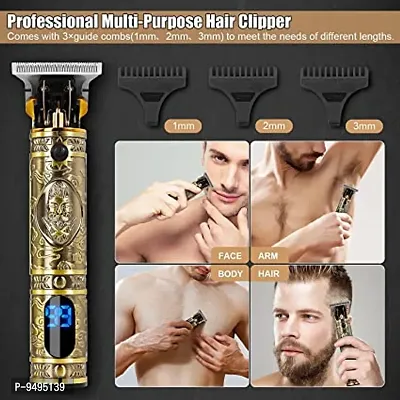 Maxtop Electric Hair trimmer for men, Hair Clippers for Men, Electric Trimmer for Hair cutter, Zero trimmers for men, professional trimmer for men , golden trimmer-thumb0