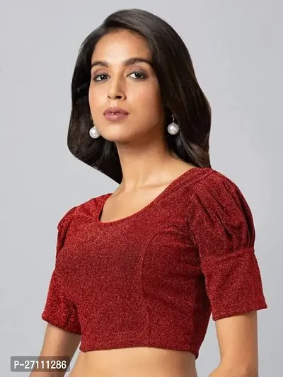 Classic Lycra Solid Blouses for Women-thumb4