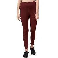 Kopykat Women's Slim Fit Spandex Tights (kop-tights-53-wine-3xl_Wine Red_3XL)-thumb1