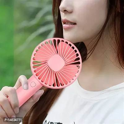 INTROTECH - Mini Fan Portable Hand Fan with Powerful Brushless Motor - Portable, Lightweight,3 Speeds,USB Rechargeable for Indoor and Outdoor Use by Women and Men Table Standing Base Included (Multic-thumb4