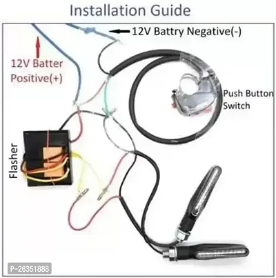 E-Shoppe Front Rear Hazard Relay Flasher Indicator Light for Bajaj Pulsar RS 200-thumb2