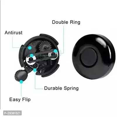 Durable Quality Ultra-Loud Cycle Trending Cycle Bell Black For Silk Lady 26T-thumb2