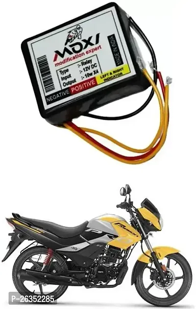 E-Shoppe Front Rear Hazard Relay Flasher Indicator Light for Hero MotoCorp Passion Pro