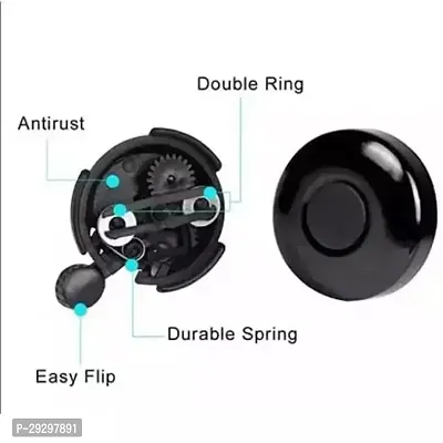 Durable Quality Ultra-Loud Cycle Trending Cycle Bell Black For Track Sshox 26T-thumb2