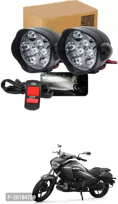 E-Shoppe 9 Led Fog Light For Suzuki intruder 150-thumb0