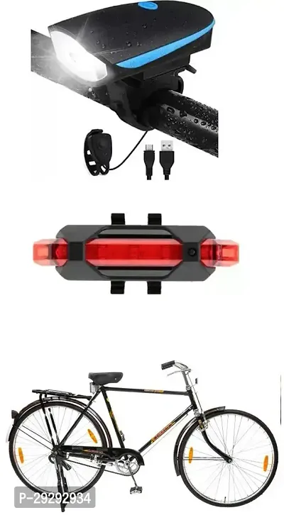 Cycle USB Rechargeable Front Cycle Light Back Tail Light-thumb0