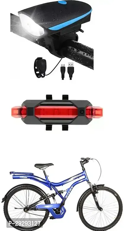 Cycle USB Rechargeable Front Cycle Light Back Tail Light-thumb0