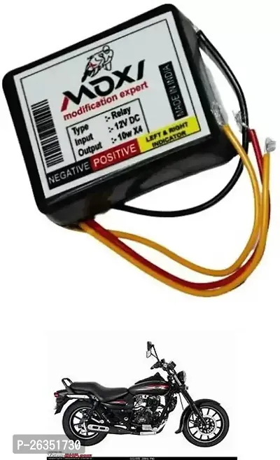 E-Shoppe Front Rear Hazard Relay Flasher Indicator Light for Bajaj Avenger 150 Street