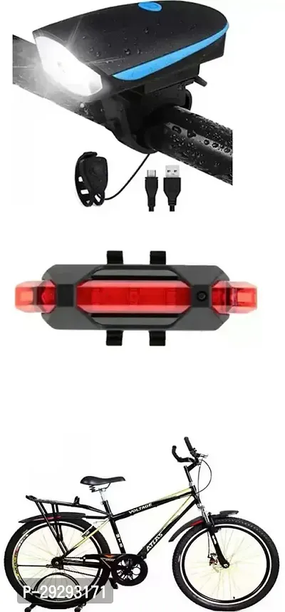 Cycle USB Rechargeable Front Cycle Light Back Tail Light-thumb0