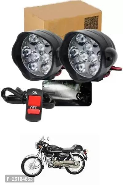 E-Shoppe 9 Led Fog Light For Hero Splendor Pro Classic-thumb0