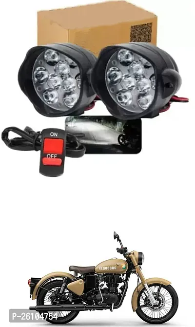 E-Shoppe 9 Led Fog Light For Royal Enfield Classic 350 Signals-thumb0