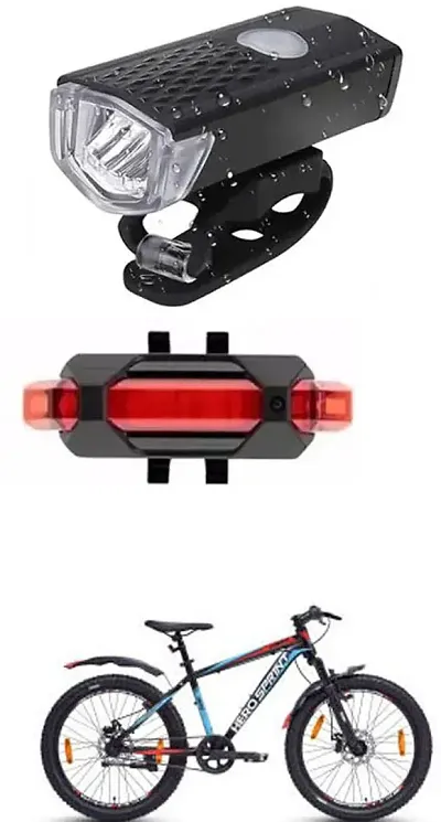 New Cycle Horn with USB Rechargeable Cycle Red Tail Light For TROT Cycle