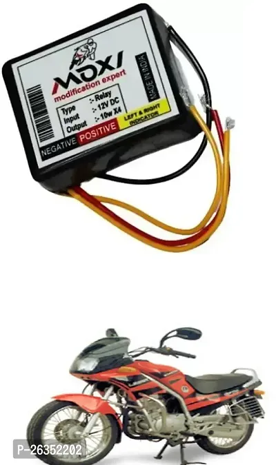 E-Shoppe Front Rear Hazard Relay Flasher Indicator Light for Kinetic GF 170-thumb0