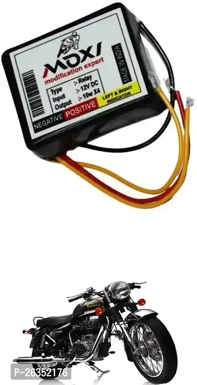 E-Shoppe Front Rear Hazard Relay Flasher Indicator Light for Royal Enfield Electra Delux