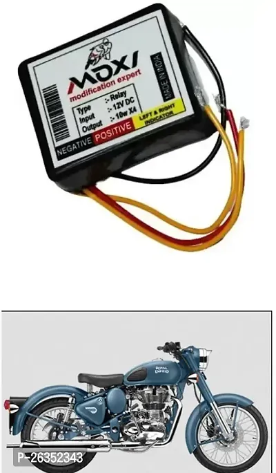 E-Shoppe Front Rear Hazard Relay Flasher Indicator Light for Royal Enfield Select-thumb0