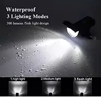 E-Shoppe USB Rechargeable Waterproof Cycle Light, High 300 Lumens Super Bright Headlight Black For SUPREMO 50 CM-thumb3