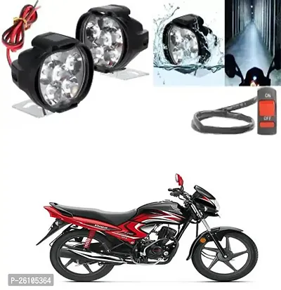 E-Shoppe 6 Led Fog Light For Honda Dream Yuga-thumb0