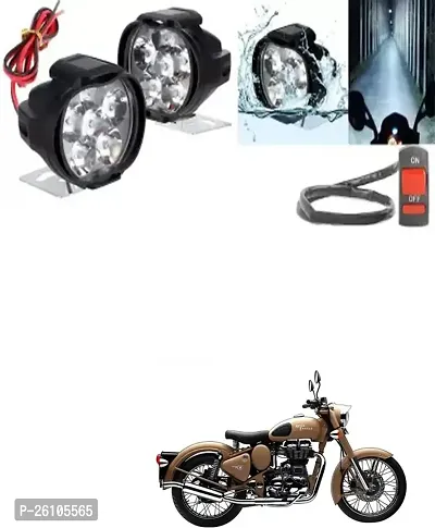 E-Shoppe 6 Led Fog Light For Royal Enfield Classic Desert Storm