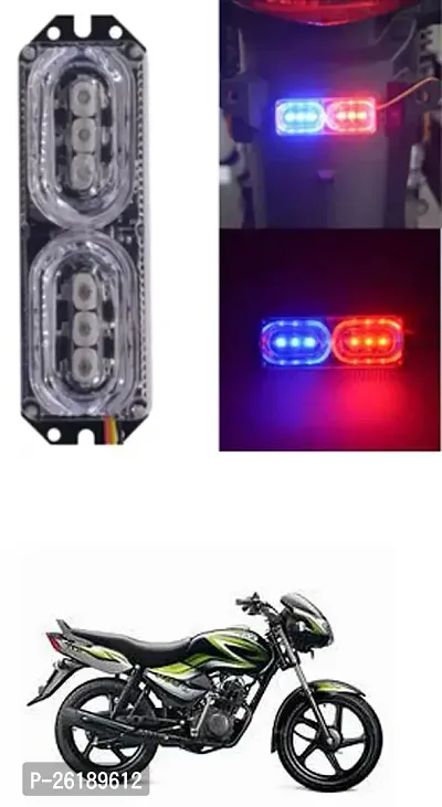 Bike/Scooty License Plate Brake Tail LED Police Red and Blue For TVS Star Euro-thumb0