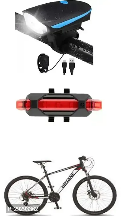 Cycle USB Rechargeable Front Cycle Light Back Tail Light-thumb0