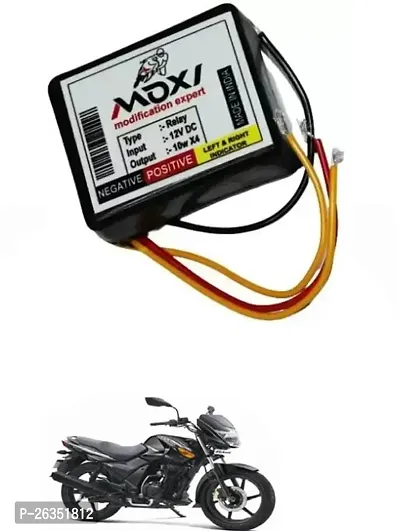 E-Shoppe Front Rear Hazard Relay Flasher Indicator Light for TVS Flame SR125-thumb0