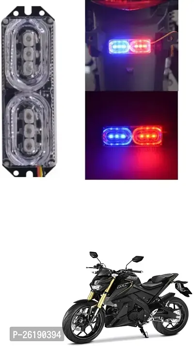 Bike/Scooty License Plate Brake Tail LED Police Red and Blue For Yamaha MT 15-thumb0