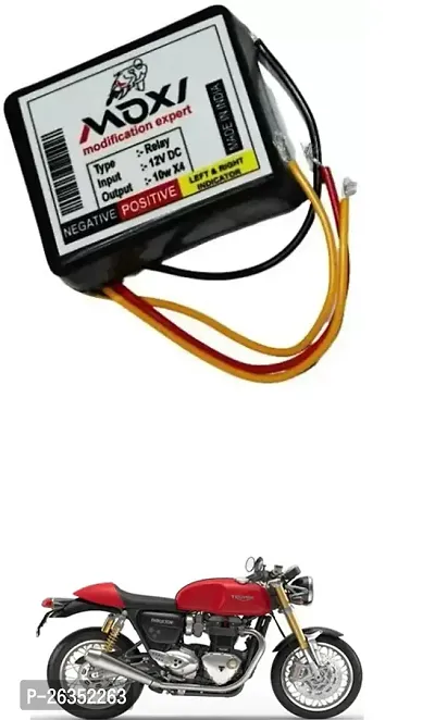 E-Shoppe Front Rear Hazard Relay Flasher Indicator Light for Triumph Thruxton 1200 R-thumb0