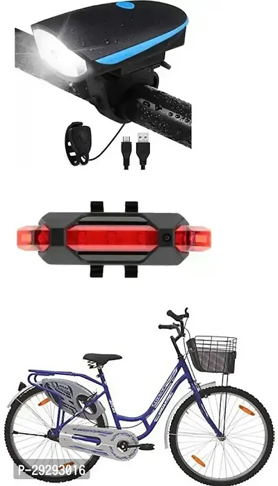 Cycle USB Rechargeable Front Cycle Light Back Tail Light-thumb0