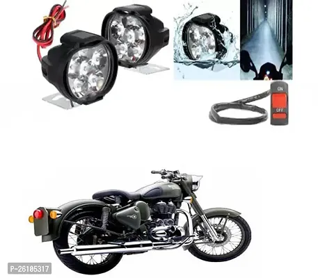 E-Shoppe 6 Led Fog Light For Royal Enfield Battle Green