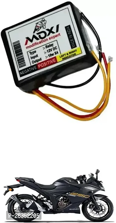 E-Shoppe Front Rear Hazard Relay Flasher Indicator Light for Suzuki Gixxer SF 250-thumb0