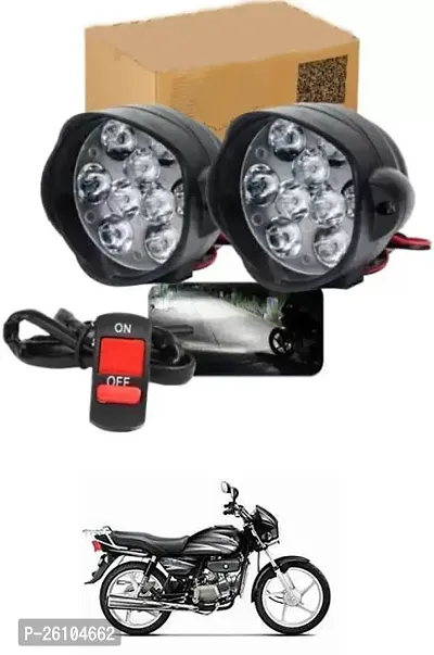 E-Shoppe 9 Led Fog Light For Hero Splendor Plus-thumb0