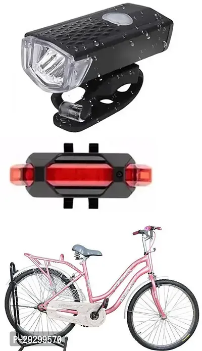 New Cycle Horn with USB Rechargeable Cycle Red Tail Light For Erikka 26T Cycle