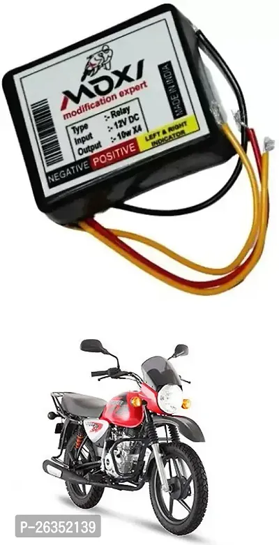 E-Shoppe Front Rear Hazard Relay Flasher Indicator Light for Bajaj Boxer AT-thumb0