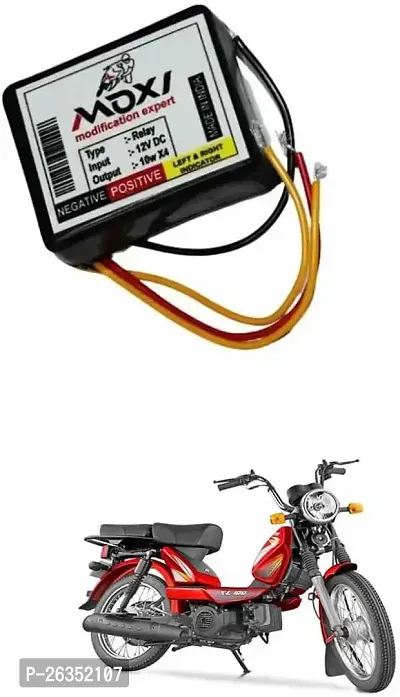 E-Shoppe Front Rear Hazard Relay Flasher Indicator Light for TVS XL 100-thumb0