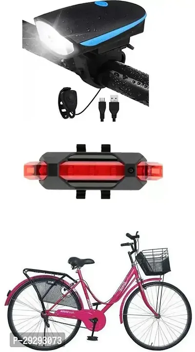 Cycle USB Rechargeable Front Cycle Light Back Tail Light-thumb0