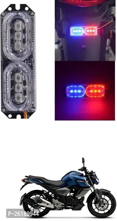 Bike/Scooty License Plate Brake Tail LED Police Red and Blue For Yamaha FZ S V3.0 FI
