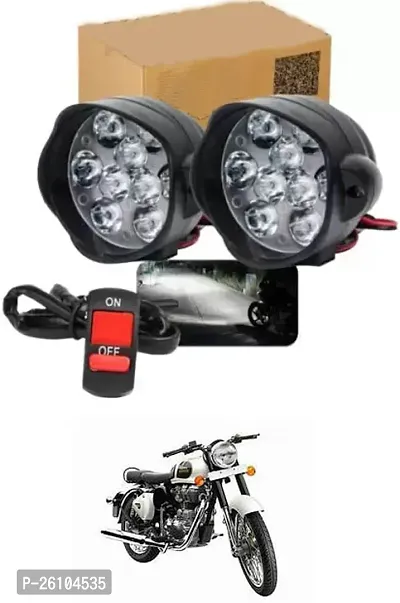 E-Shoppe 9 Led Fog Light For Royal Enfield Classic 350-thumb0